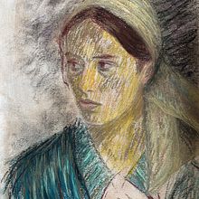 Lisa (Pastel Study), July 2026. Un projet de Esquisse , Dessin , et Dessin de portrait de Florian Clemente - 07.07.2026