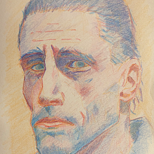 Rysowanie ekspresyjnych portretów kredkami . Desen, Desen de portret, Caiet de schițe și Desen în creion colorat de bushovnikov - 07.11.2026