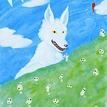 Moro – Lo spirito della foresta | Illustrazione digitale ispirata a Principessa Mononoke Ein Projekt aus dem Bereich Kreativität, Digitale Illustration und Aquarellmalerei von Alessia Ceniviva - 13.07.2026