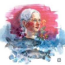 Illustrated watercolor portrait. Siberian Beauty. Een project van Traditionele illustratie, Schilderij,  Tekening, Digitale illustratie, Aquarelschilderen,  Artistieke tekening y Naturalistische illustratie van Anastasiya Mityukevich - 15.07.2026