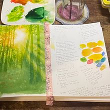 Bosque imaginario a contraluz. Ilustração tradicional, Artes plásticas, e Desenho projeto de Lily Portius Yáñez - 21.07.2026