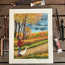 Geschichte einer Freundschaft/ Illustration mit Gouache. Traditional illustration, and Drawing project by Anke Weber - 08.04.2026