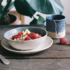 Vajilla y libro de recetas saludable