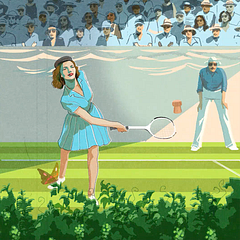 Social media animations for Nyetimber wine during the British Tennis season
