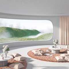 Interiores experimentais com cortinas