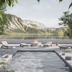 Experimental interiors and exteriors by the sea