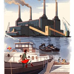 Offshore. Radio play illustration for the Radio Times