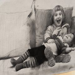 Retrato al carboncillo, encargo
