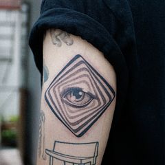 OP ART EYE TATTOO