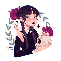 Wednesday Addams Print - Processo passo a passo