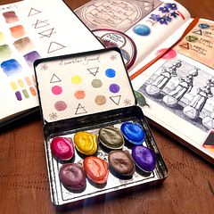 Mi proyecto del curso: Acuarelas metálicas artesanales