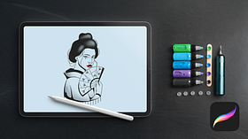Guided Course: Authorral tattoo design with procreate. Illustration course by Diana Felix