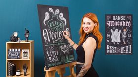 Diseño y aplicación de lettering sobre pizarra. Un curso de Caligrafía y Tipografía de Paola Vecco