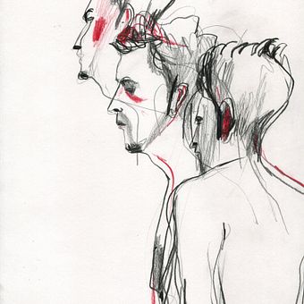 Live drawing. Interpreting the figure. Motion. 