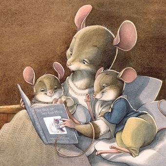 Bedtime Story. Traditional illustration, Children's Illustration, and Watercolor Painting project by Julie Mellan - 03.04.2022