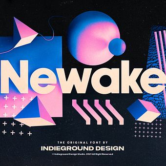 Newake Font. T, and pograph project by Indieground Design - 04.22.2021