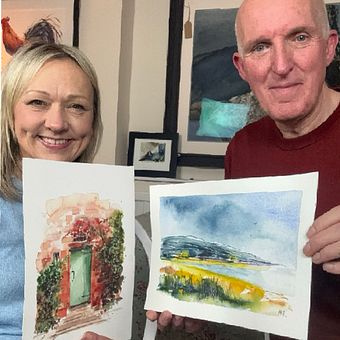 ✅ Free holiday painting project video tutorial!. Projekt z dziedziny Malowanie akwarelą użytkownika Sarah Stokes - 01.01.2025