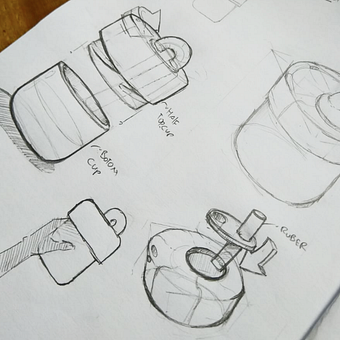 HalfCap Cups, Industrial Product Design. Sketching, Design, Sketchbook, Drawing, and Product Design project by Galih Aji Arganata - 06.19.2025