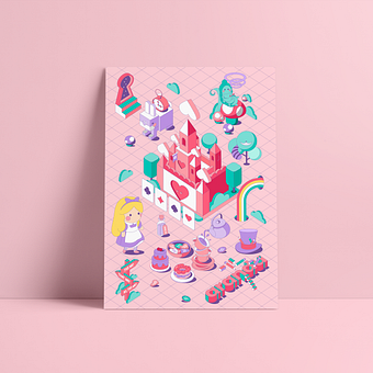Alicia en el país de la maravillas. Un proyecto de Ilustración digital e Ilustración vectorial de Carla Leigue - 25.08.2025