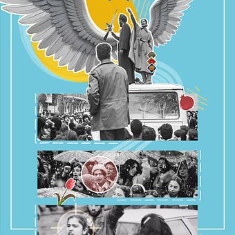 Vrouwenleven Vrijheid. Een project van Collage y Digitaal ontwerp van Mehdi Kamali - 07.09.2025