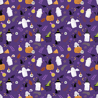 Motif sur le thème d'Halloween. Un projet de Illustration numérique, Illustration traditionnelle, Création de motifs, Conception de produits et Illustration jeunesse de daisydany - 14.09.2025