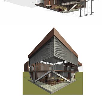 Modelado Casa Domestika . % Alberto Ochoa tarafından hazırlanan 3D, Mimarlık, Dijital Mimarlık, İç Mimarlık, 3D Modelleme, Ve ArchVIZ projesi - 10.21.2025
