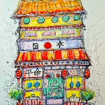 Expressive Architectural Sketching with colored markers. Un projet de Illustration architecturale, Dessin, Illustration à l'encre, Carnet de croquis , et Esquisse  de Juliana Buglia - 24.12.2025