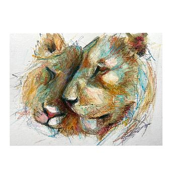 Lions in watercolour pencils! Free drawing class on my Facebook group page.  . % Sarah Stokes tarafından hazırlanan Sulubo, a Resim, Renkli Kalem Çizimi, Sanatsal Çizim, Çizim, Ve Kalem Çizimi projesi - 12.31.2025
