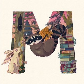 M es para Mira. Un proyecto de Ilustración infantil, Ilustración digital, Lettering y Narrativa de Inna Heller - 22.02.2026