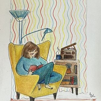 O meu cantinho feliz. Sketching, Creativit, Drawing, Traditional illustration, Watercolor Painting, and Sketchbook project by Beatriz Mateus - 03.10.2026