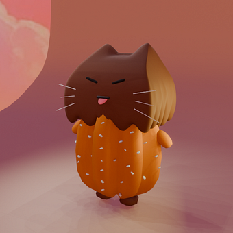 Chucat - 3D Character Creation in Blender. 3D Modeling, Character Design, Digital Illustration, Traditional illustration, and Manga project by Vanessa Loayza - 03.12.2026