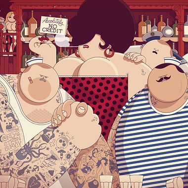 Ilustraciones con influencia pop de Nacho Rojo