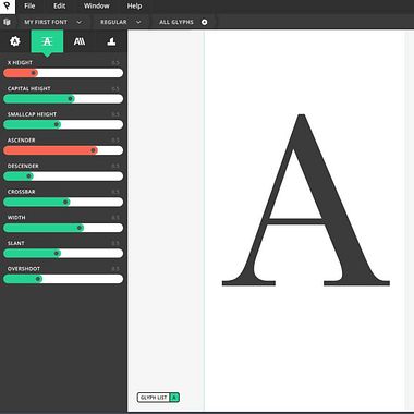 Prototypo permite customizar tipografías