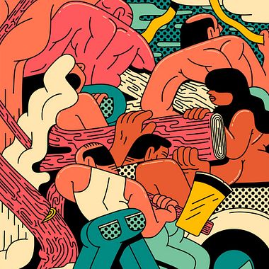 Ilustraciones animadas en clave de cómic de Simon Landrein