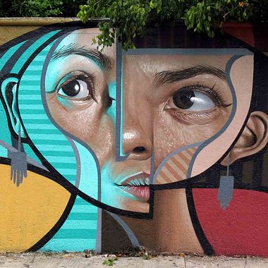 El graffiti realista-cubista de Belin