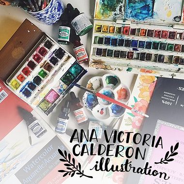 Los materiales favoritos de Ana Victoria Calderón para pintar con acuarela