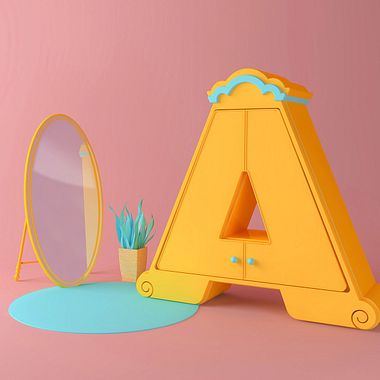 Las letras en tres dimensiones de Tati Astua