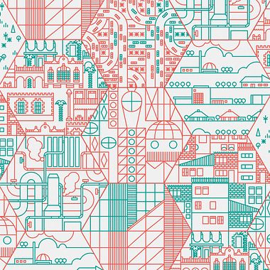 Ilustración y diseño urbanístico para niños