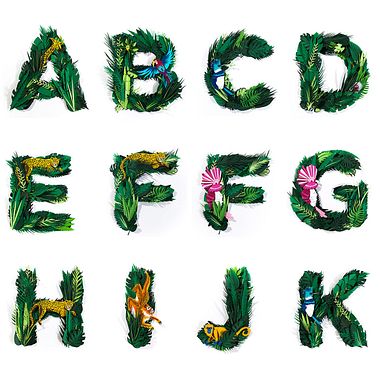 Tipografía y papercraft con sabor tropical