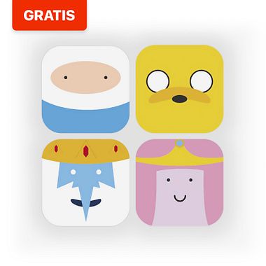 Descarga gratis el pack de iconos de Adventure Time