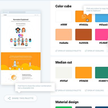 Paletas de color para diseño web en un clic