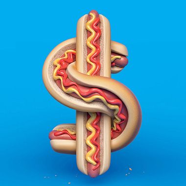 Carteles 3D en homenaje a la gastronomía neoyorquina