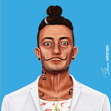 Leyendas de la historia retratados como hispters