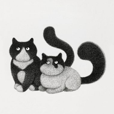 Retratos peludos creados con diminutas líneas de tinta
