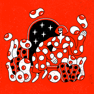 Vals: ilustración surrealista, obsesiones y Yayoi Kusama