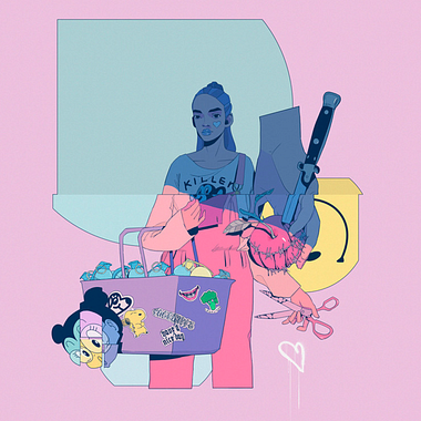 Sergio Navajas y sus musas envueltas en coloridos elementos pop