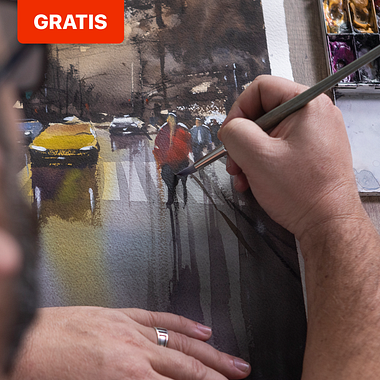 Descarga gratis una guía para pintar personas con manchas de acuarela
