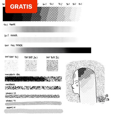 Descarga gratis un pack de pinceles para crear tramas en Procreate