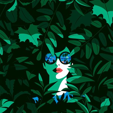 Malika Favre: Feminine Vector Illustration    