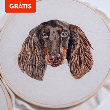 Download grátis: modelo para bordar um dachshund